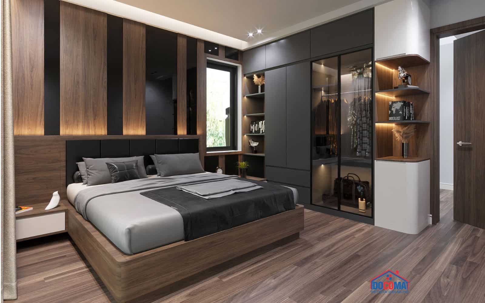 Phòng ngủ do Nội thất Docomat thiết kế và thi công